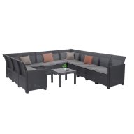 Claire XIV 11 személyes sarokgarnitúra orlando asztallal