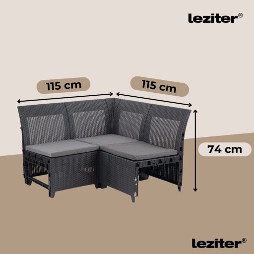 Claire XIV 11 személyes sarokgarnitúra orlando asztallal