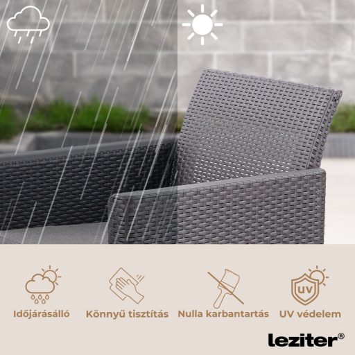 Claire V 4 személyes kerti bútor garnitúra vigo tárolós asztallal