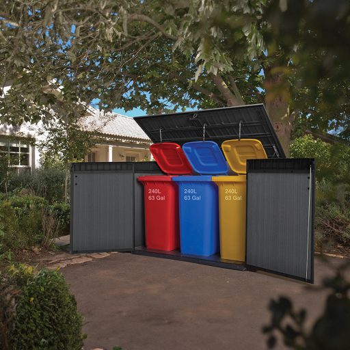 Cortina Mega műanyag kerti tároló szürke