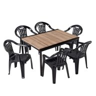 Rowen 6+1 kerti bútor garnitúra szett kőris-grafit