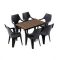 Parker 6+1 kerti bútor garnitúra szett dió-grafit
