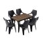 Parker 6+1 kerti bútor garnitúra szett dió-grafit