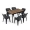 Ravello 6+1 kerti bútor garnitúra szett dió-fekete