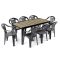Rowen Large 8+1 kerti bútor garnitúra szett kőris-grafit