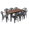 Rowen Large 8+1 kerti bútor garnitúra szett dió-grafit