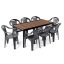 Rowen Large 8+1 kerti bútor garnitúra szett dió-grafit