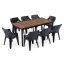 Ravello Large 8+1 kerti bútor garnitúra szett dió-fekete