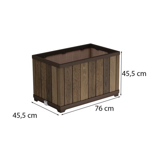 Deco tégla alakú műanyag virágláda 81 L