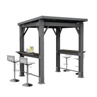 Kerti grill pavilon, pulttal, tetővel