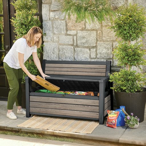 Decocoat műanyag kerti pad/tároló 227 L