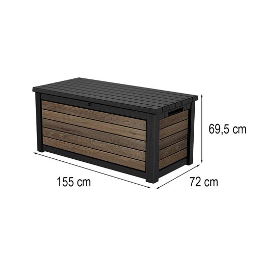 Decocoat műanyag kerti láda 630 L