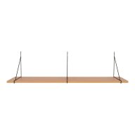   Chiba fali polc, kőris furnér, fekete acél keret 120x29 cm