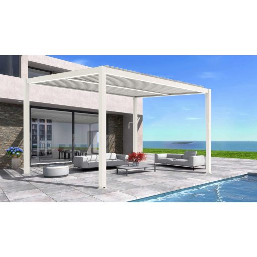 LUXE pergola 3x4m fehér LED világítással