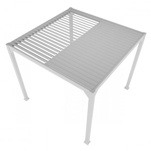 LUXE pergola 4x4m fehér LED világítással