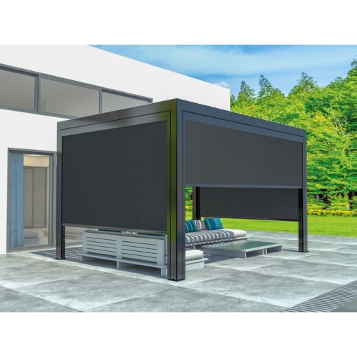 LUXE kézi napellenző 370x218cm 4 m-ig antracit