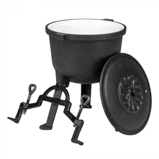 Öntöttvas edény lábakkal 8 literes zománcozott