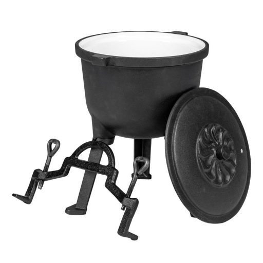 Öntöttvas edény lábakkal 5 literes zománcozott