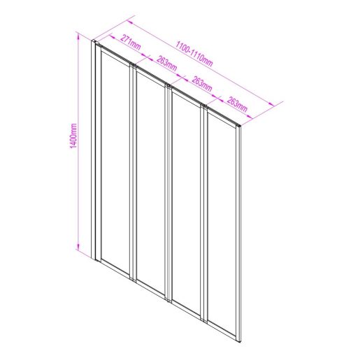Tribeca 110x140 cm kádparaván