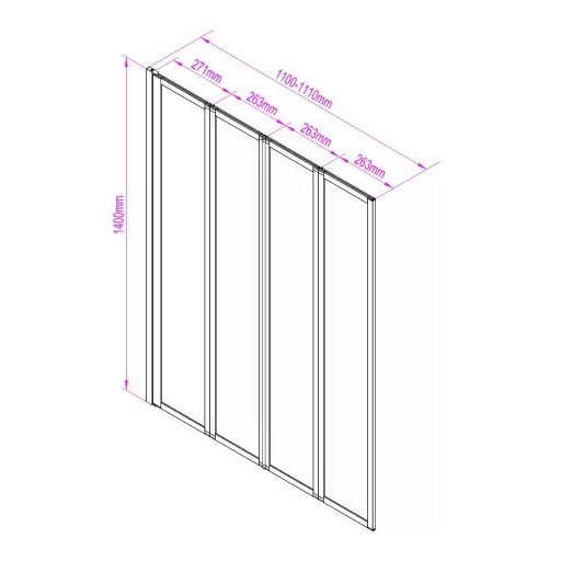 Tribeca 110x140 cm kádparaván
