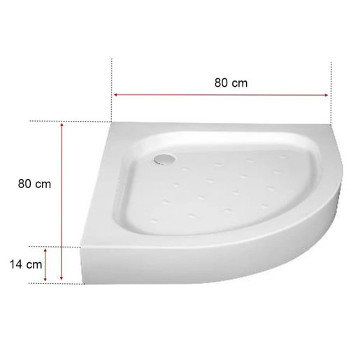 Klonberg 80x80 Íves akríl zuhanytálca 80x80 cm