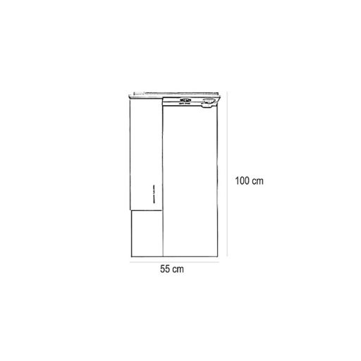 Bianca Plus 55 felsőszekrény, sonoma tölgy színben, jobbos nyitásirány