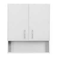   Bianca Plus 60-as Faliszekrény 2 ajtóval, nyitott alsó résszel, magasfényű fehér színben