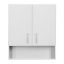 Bianca Plus 60-as Faliszekrény 2 ajtóval, nyitott alsó résszel, magasfényű fehér színben
