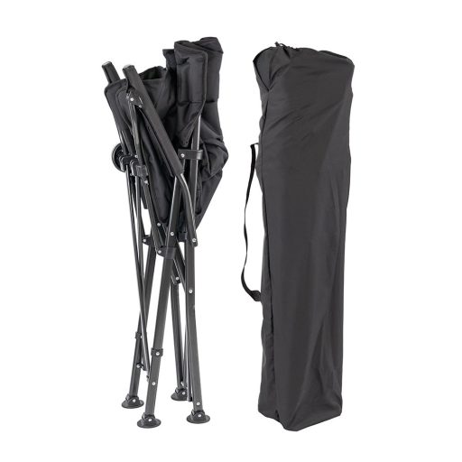 Leziter XL karfás horgász szék pohártartóval fekete