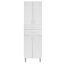 Bianca Plus 60 magas szekrény 4 ajtóval, 2 fiókkal, magasfényű fehér színben