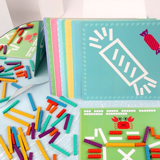 Számolórúd kirakó számtani oktató fajáték