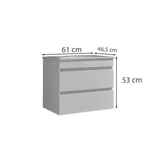 Cube 60 alsó szekrény mosdóval