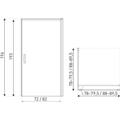 Hera 90x90 cm szögletes nyílóajtós zuhanykabin zuhanytálcával