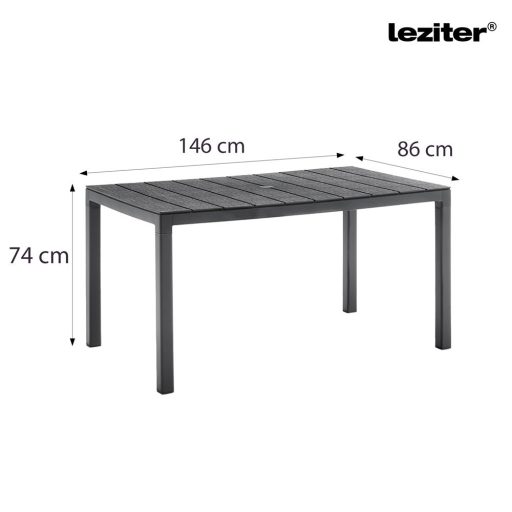 Tulsa műanyag kerti asztal