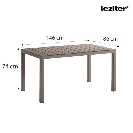 Tulsa műanyag kerti asztal