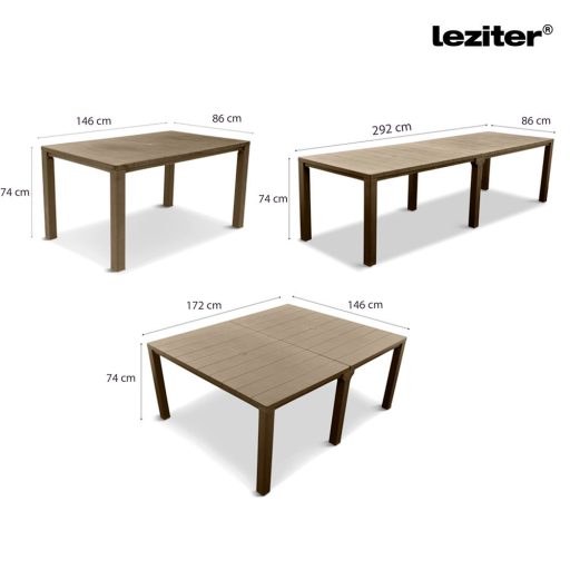 Tulsa dupla műanyag kerti asztal