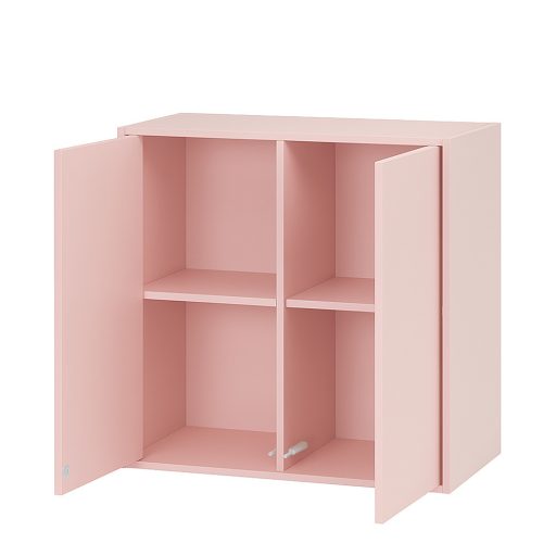 Boxie 2 ajtós fali szekrény 80x80x37 cm pink