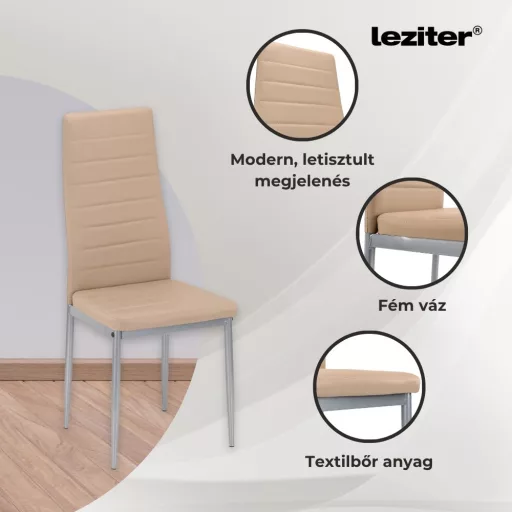 Renton 6+1 étkező garnitúra bézs-szürke