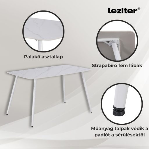 Megan 4+1 étkező garnitúra fehér-bézs