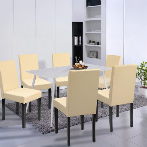 Megan 6+1 étkező garnitúra fehér-bézs