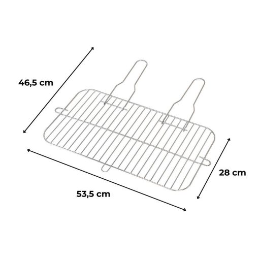 Grillrács szögletes 53,5x28 cm