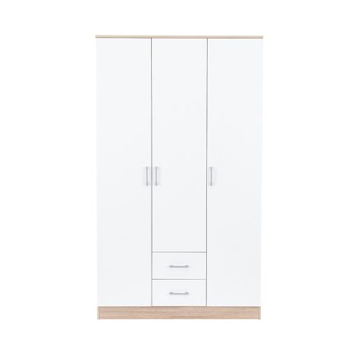 Miami gardróbszekrény 120x205 cm fehér-sonoma tölgy