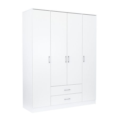 Miami gardróbszekrény 160x205 cm fehér-fehér
