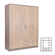   Miami gardróbszekrény 160x205 cm sonoma tölgy-yorki tölgy