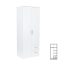 Miami gardróbszekrény 80x205 cm fehér-fehér