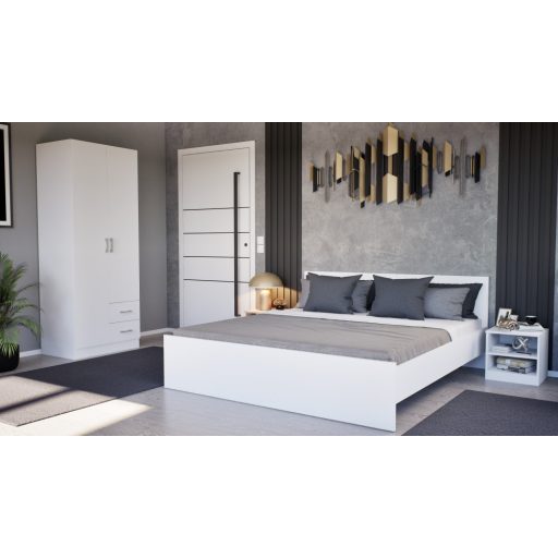 Miami gardróbszekrény 80x205 cm fehér-fehér