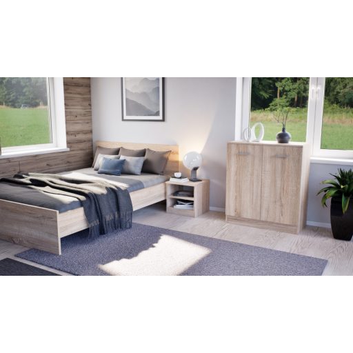 Miami komód 2 ajtós 80x92 cm sonoma tölgy-sonoma tölgy