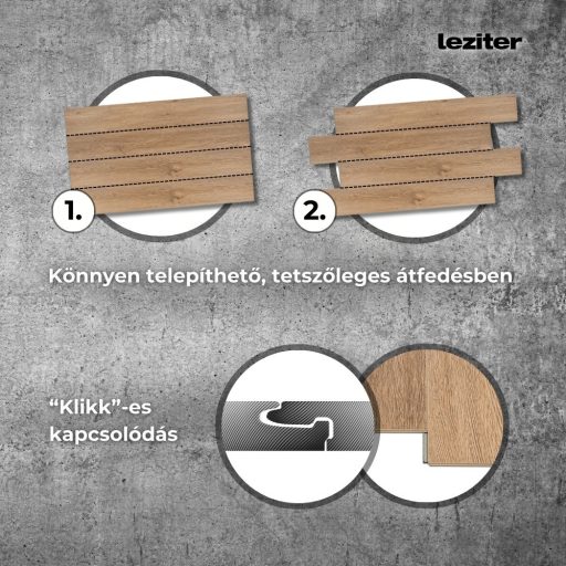 Leziter Kent tölgy Vinyl SPC fózolt padló