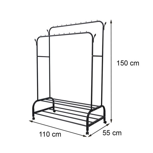 Ruhaállvány LRA-05 fekete