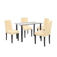 Karin 4+1 étkező garnitúra fekete-bézs